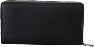 Dolce & Gabbana Mens Black Zip Around Continental Clutch Leather Wallet And Gray
