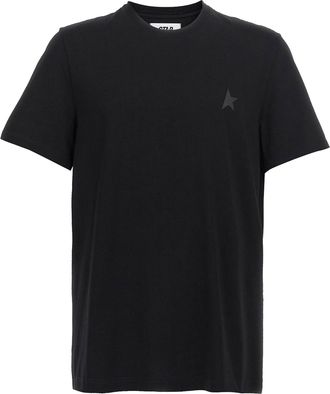 Golden Goose Logo T Shirt Nero-Uomo
