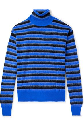 Marni Striped Brushed-Wool Rollneck Sweater