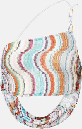 Missoni Top cropped in lamé a zig-zag