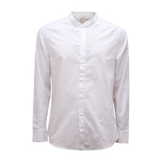 Paolo Pecora Koreaanse Kraag Shirt Model 23I - Heren - Zakelijke Overhemden - Wit - M - Overhemden