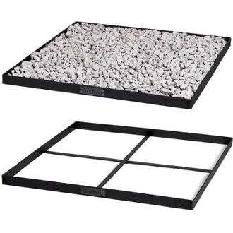 Cook King Barbecue Base Braciere Quadrato Per Sassi Decorativi 60x60 cm