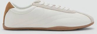 Mango Sneaker pelle inserto contrasto bianco - Donna - 35 - MANGO