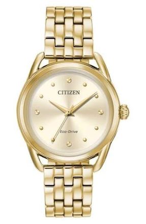 Citizen Classic Eco-Drive Bracelet Watch, 36mm x 8.5mm in Gold at Nordstrom Rack