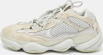 adidas Yeezy 500 Size 38 Green Leather Mesh and Suede Low Top Sneakers