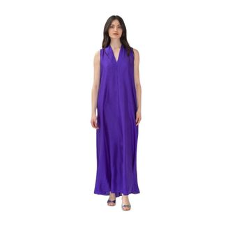 Momoni Cueva Maxi Dress - female - Momoni - Maxi Dresses - Purple - M - Dresses