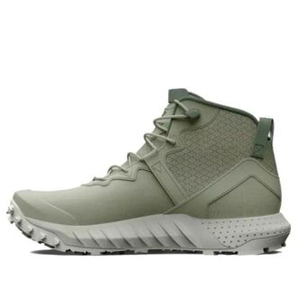 Under Armour Micro G Valsetz Trek Mid Leather Waterproof Tactical Boots Olive Green 3025577-300