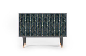 StoryZ Aparador azul y amarillo 3 cajones y 1 puerta L 115 cm