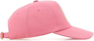 Valentino Garavani Womens Baseball Cap Pink Cotton