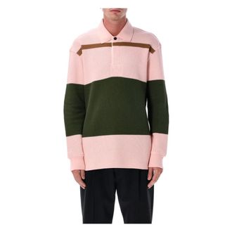 Bottega Veneta Round-neck Knitwear, male, Multicolor, M, Jumbo Cotton Pique Stripe Polo