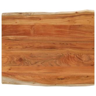 Berkfield Home Table Top 90x80x2.5 cm Rectangular&not;Solid Wood Acacia Live Edge in Brown