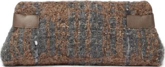 Brunello Cucinelli Clutch Essence con paillettes - Marrone