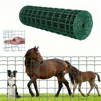 OEM Valla De Jard&iacute;n, 1 X 20 M, Alambre De Acero Galvanizado Para Ganado Vacuno, Porcino Y Ovino, Recubierta De Vinilo, Para Recintos De Animales, Alambre 