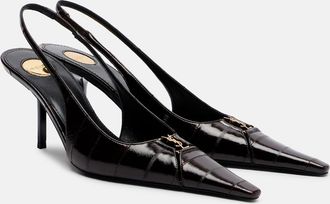 Saint Laurent Salones destalonados Babylone de piel