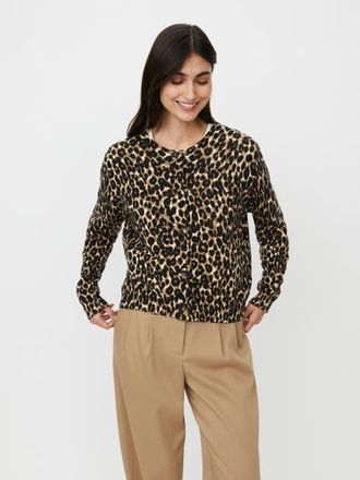 Masai MaLika Leopard Print Cardigan in Incense at Nordstrom, Size X-Small