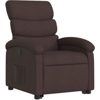 vidaXL Vidaxl - Sill&oacute;n Reclinable Elevable Tela Marr&oacute;n Oscuro
