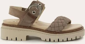 Naot Womens Grove Sandal In Almond Suede