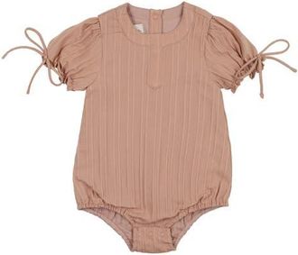 Maniere Kids Stripe Romper in Mauve at Nordstrom, Size 12M