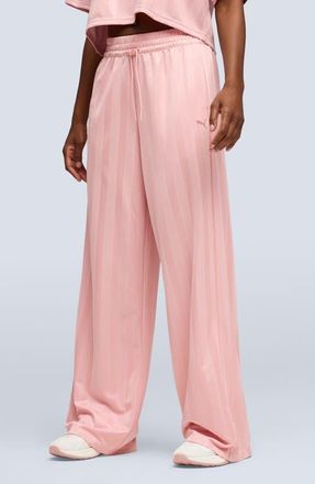 Puma League Wide Leg Pants in Rosy Outlook at Nordstrom, Size X-Large