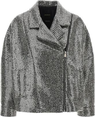 Pinko Caban Jas - Dames - Zomerjassen - Grijs - M - Tweed - Jassen
