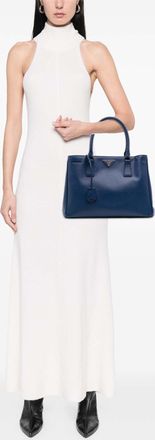 Prada Pre-owned Womens Galleria Top Handle Handbag - Dark Blue Leather - One Size