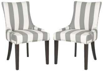 Safavieh Set de 2 sillas de comedor en madera de abedul gris