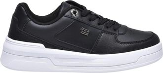 Tommy Hilfiger Essential Basket - Dames - Sneakers - Zwart - 41 EU - Leer - Schoenen