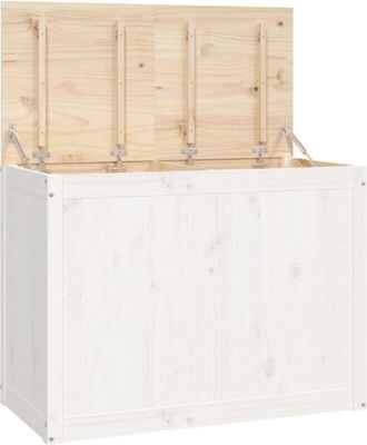 vidaXL Baúl para la colada madera maciza de pino blanco 88,5x44x66 cm Vidaxl