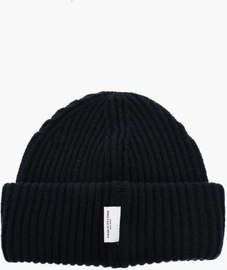 Paolo Pecora Ribbed Virgin Wool Beanie size One Size