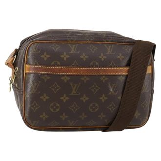Louis Vuitton Reporter Monogram Canvas Brown Canvas Handbag (Pre-Owned)
