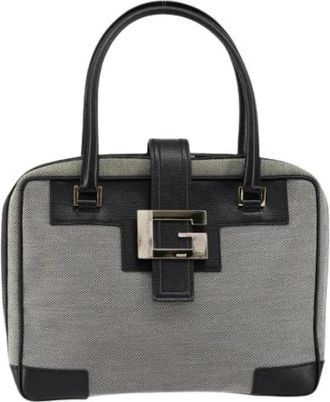 Gucci Pre-owned Vintage Canvas Handtas - Dames - Vintage Handtas - Grijs - ONE Size - Vintage
