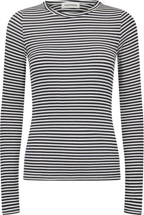 Sofie Schnoor Zwart Gestreepte Lange Mouw Blouse - Dames - Longsleeves - Veelkleurig - M - Spandex - Tops