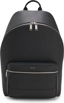 BOSS Faux-leather backpack with smart sleeve