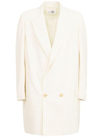 Maison Margiela Blazer oversize gessato doppiopetto - Toni neutri