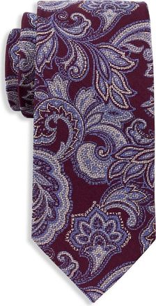 Haggar Big & Tall Petunia Paisley Tie in Burgundy at Nordstrom, Size X-Large