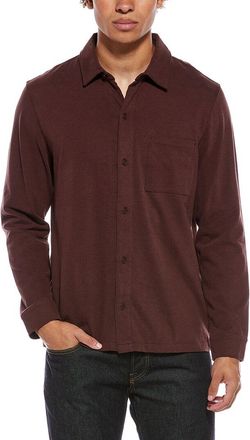 Vince Sueded Jersey Button-Down Shirt