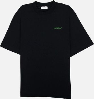 Off-white Mens Off White Moon Cam Arrow Skate S/s T Shirt Black/green - Black/Multi - Size: 34
