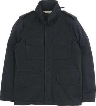 Aspesi Minifield Jacket - Heren - Zomerjassen - Blauw - S - Katoen - Jassen