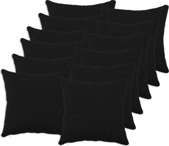 vidaXL Funda De Almohada 12 Pcs Heerlen Negro 40 X 40 Cm Boucl&eacute; Vidaxl