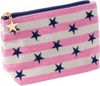 Shiraleah Morgan Stars Small Zip Pouch In Pink