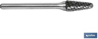 cofan Fresa Rotativa C&oacute;nica Con Radio 16mm., Fresa Rotativa Punta C&oacute;nica Con Radio De Metal Duro Y Dentado Cruzado, Con Punta C&oacute;nica Con Radio Y Cabeza De 3