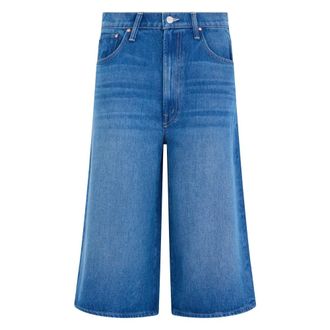 Mother Wide Jeans, female, Blue, Size: W27 Denim Bermuda