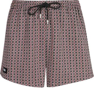 GCDS Logo Print Bermuda Shorts - Heren - Korte Broeken - Veelkleurig - S - Katoen - Korte Broeken