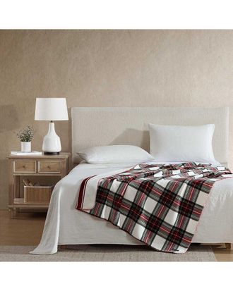 Nautica Hillcrest Plaid Reversible Lush Throw Blanket