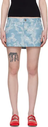 【VIVIENNE WESTWOOD】LIGHT BLUE WOOL SKIRT Vivienne Westwood Light Blue Wool Skirt Vivienne Westwood
