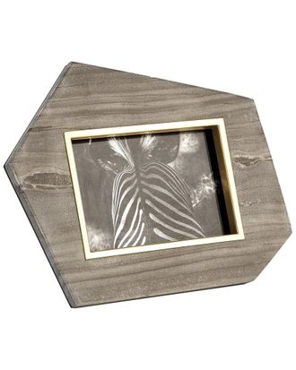 Global Views Ashley Childers For Global Views Brass Frame Grey Stone Photo Frame