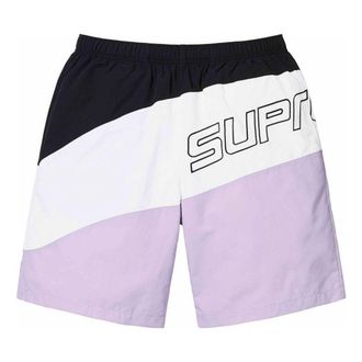 SUPREME Curve Nylon Short Black White Purple SUP-SS24-148