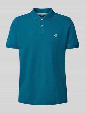 Mc Neal Poloshirt mit Label-Stitching in Petrol, Gr&ouml;&szlig;e S
