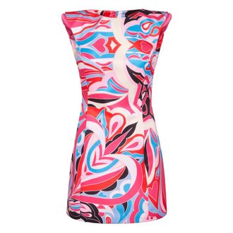 Philipp Plein Kleedjes, Dames, Veelkleurig, S, Polyester, Duchesse Mini Jurk Colorful Circus