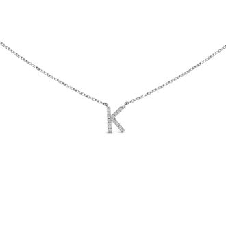 House of Brilliance 10K Gold Diamond Accent A-Z Block Initial Pendant Necklace